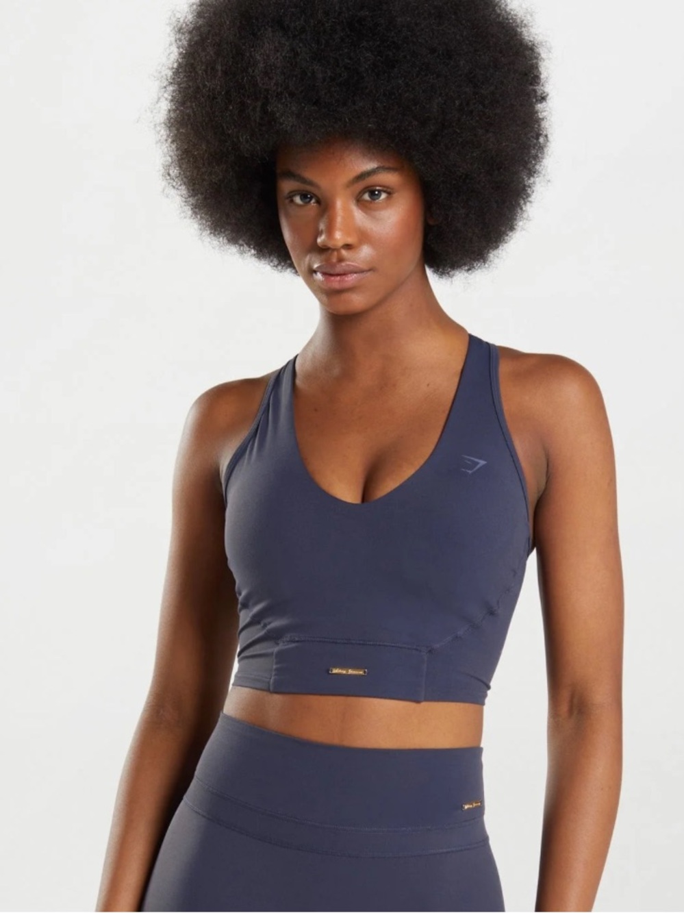 Gymshark x Whitney Simmons Navy Blue Athletic Crop Tank